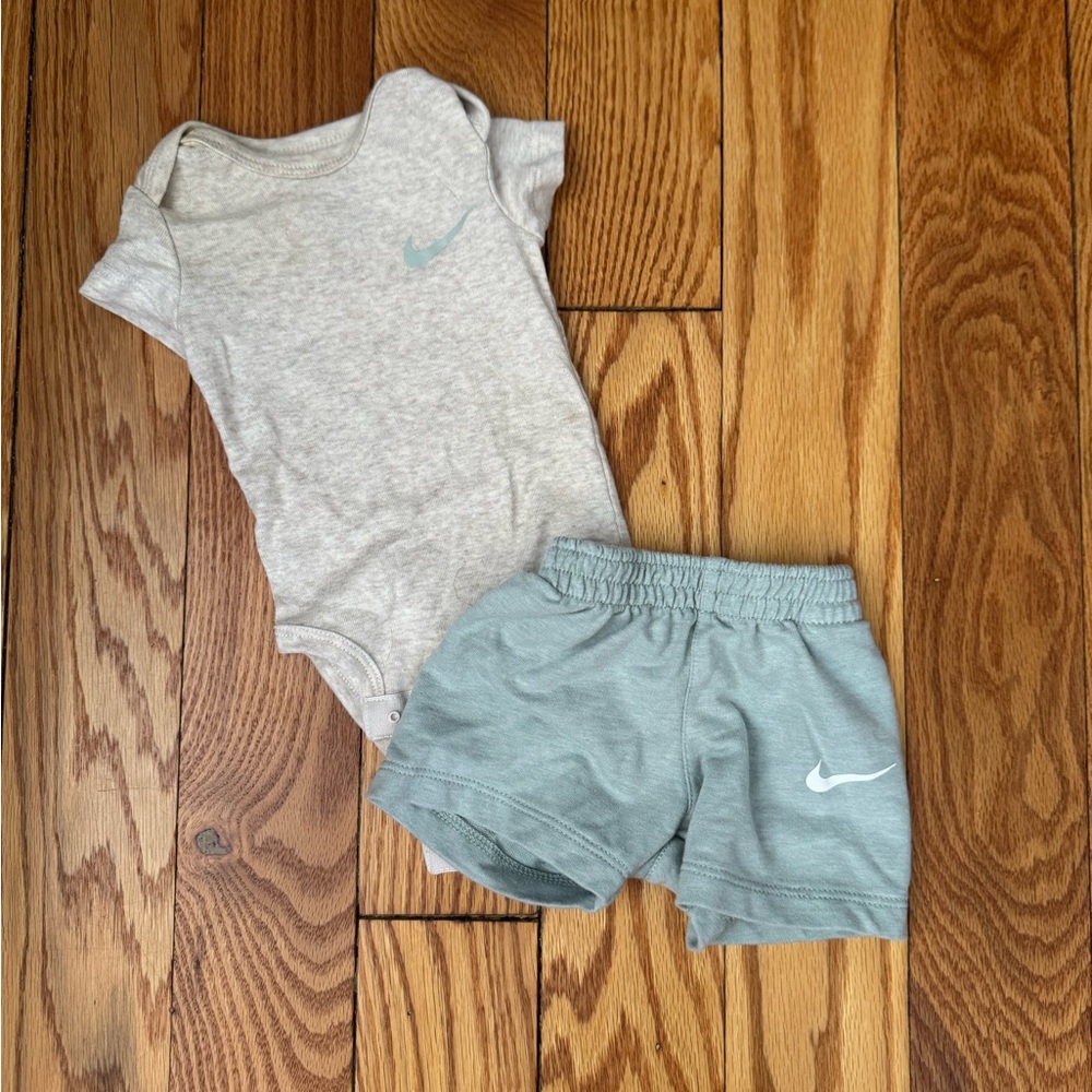 Nike Gray and Light Blue Kids Matching Set